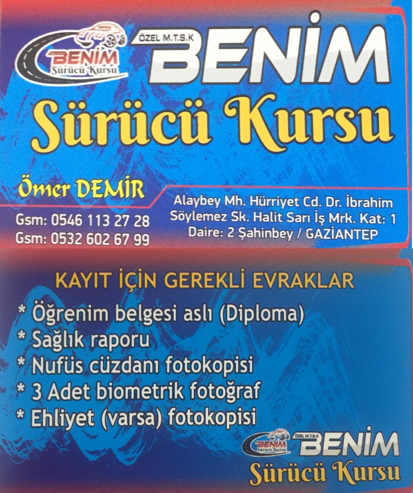 Benim sürücü kursu